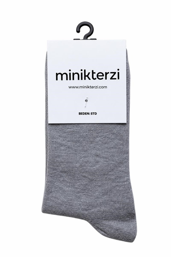 Pamuklu Soket Çorap Gri