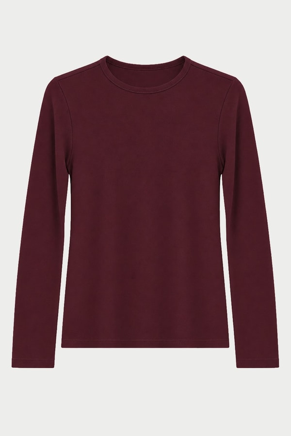 Ultrasoft Triko Basic Bluz Bordo