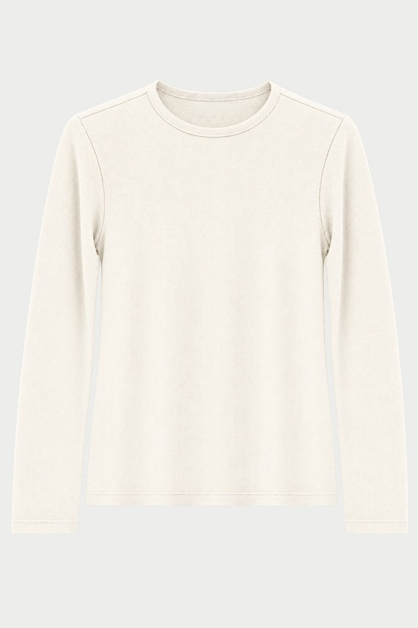 Ultrasoft Triko Basic Bluz Ekru