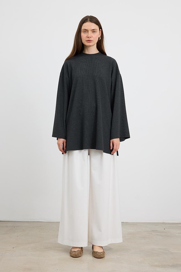 Ultrasoft Triko Tunik Antrasit