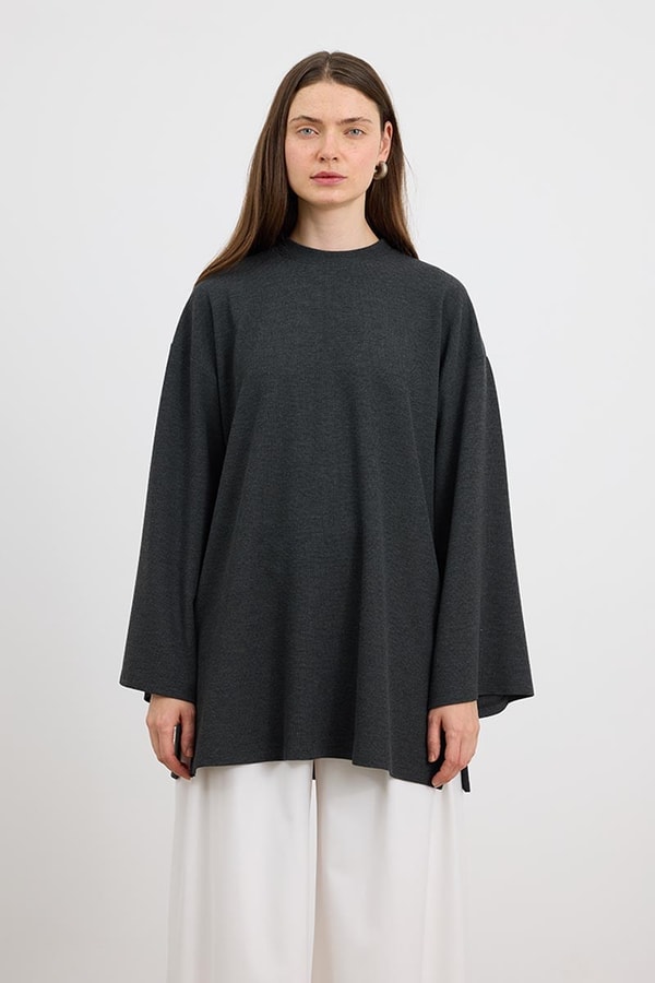 Ultrasoft Triko Tunik Antrasit