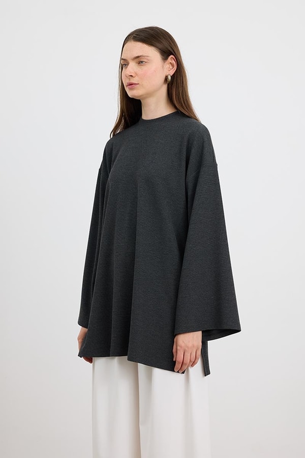 Ultrasoft Triko Tunik Antrasit