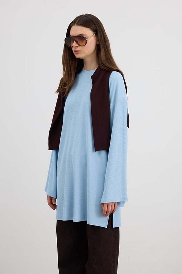 Ultrasoft Triko Tunik Bebe Mavisi