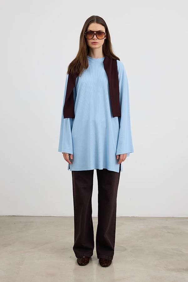 Ultrasoft Triko Tunik Bebe Mavisi
