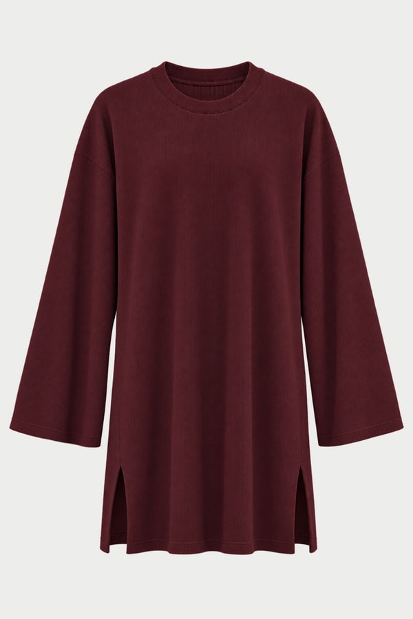 Ultrasoft Triko Tunik Bordo
