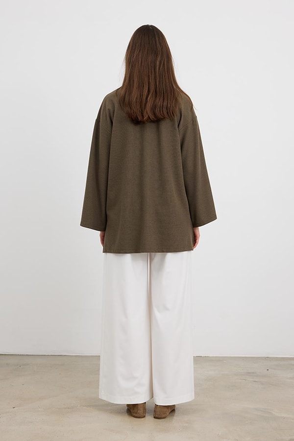 Ultrasoft Triko Tunik Boz Kahve