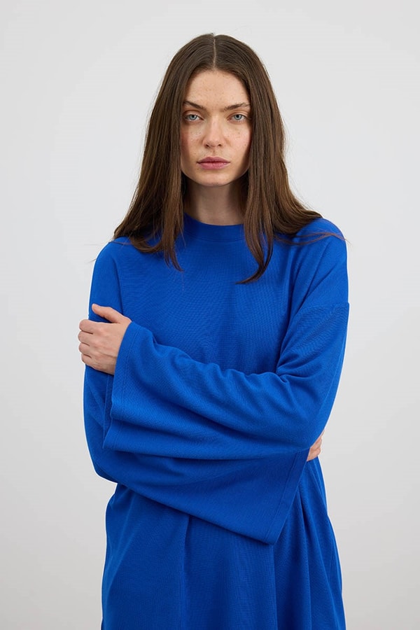 Ultrasoft Triko Tunik Kobalt Mavisi