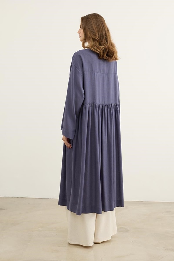 Uzun Kimono Tunik Lavanta