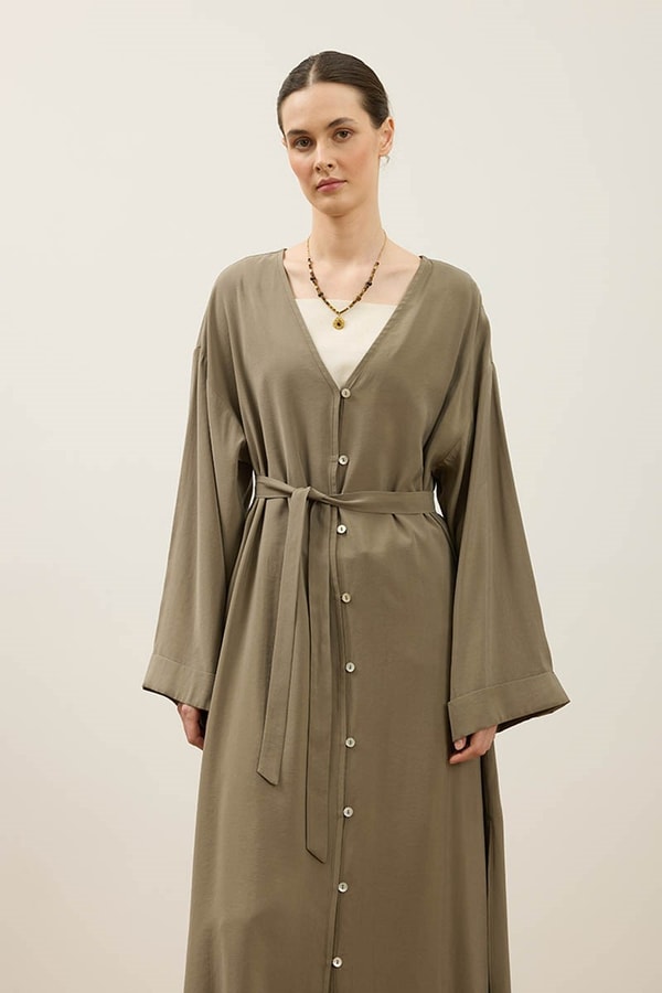 Uzun Modal Abaya Haki
