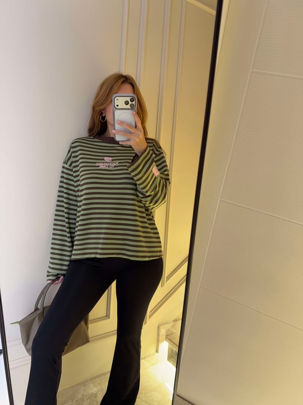 Etiket Detay Too Focused Sweatshirt - Haki
