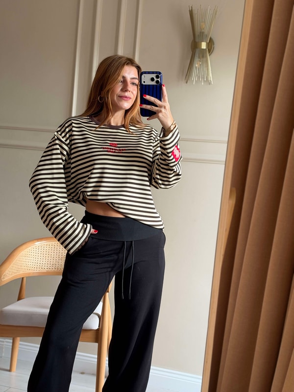 Etiket Detay Too Focused Sweatshirt - Kahve