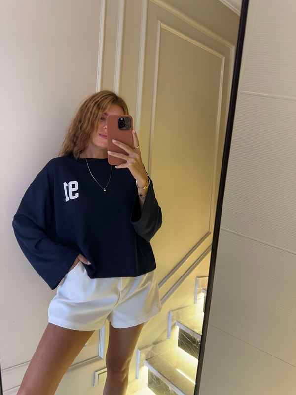 Kadın Lacivert 91 İnce Sweat