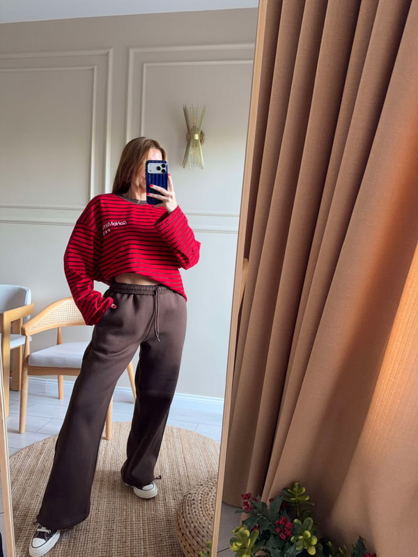 Kadın Ön Arka Soho Baskılı Sweatshirt