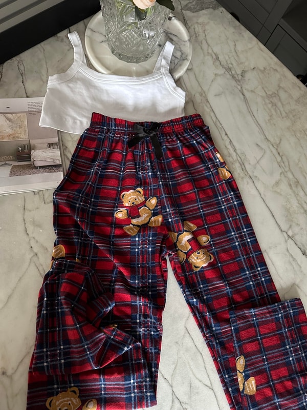 EşofmanKırmızı Kareli Pijama Altı