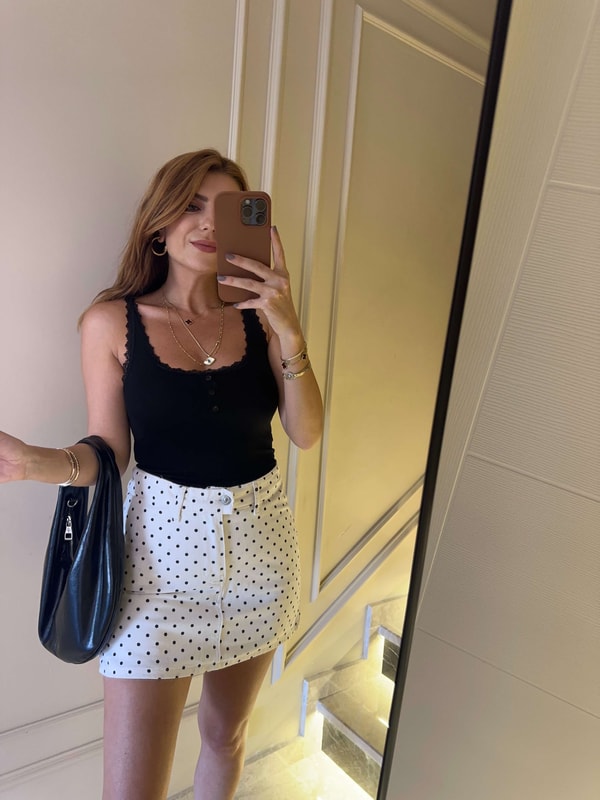 Siyah Dantelli Askılı Atlet