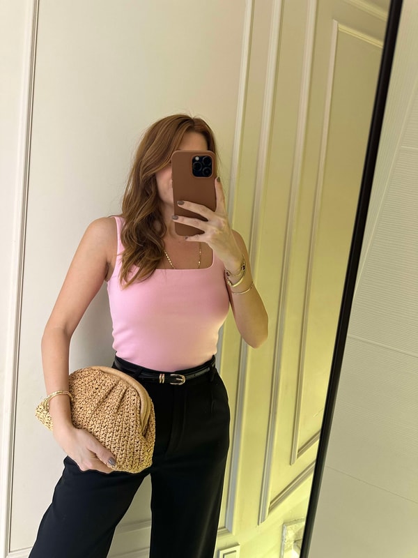 Toz Pembe Çift Kat Pamuk Askılı Atlet
