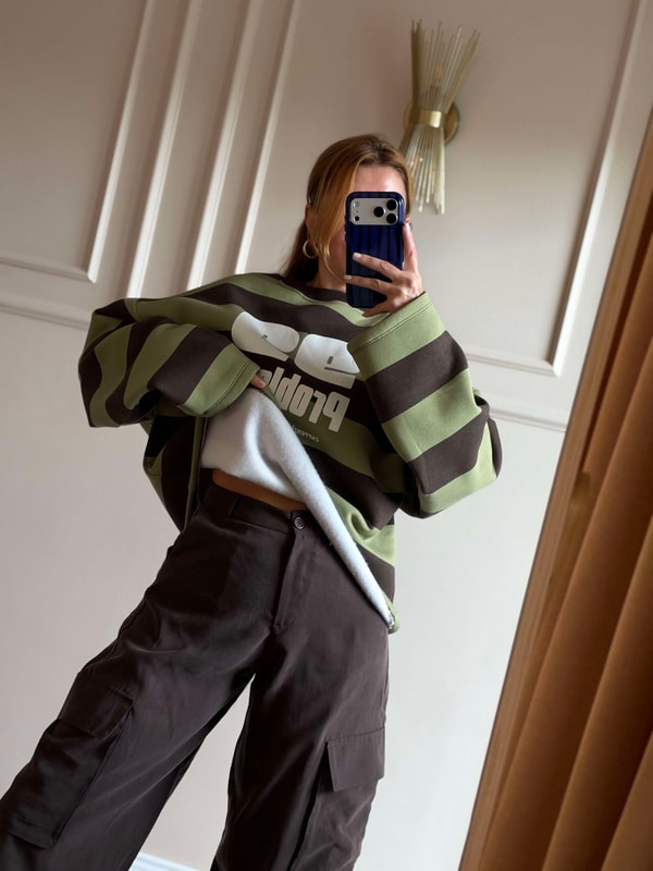 Polar Sweatshirt99 Problems Üç İplik Sweatshirt - Haki