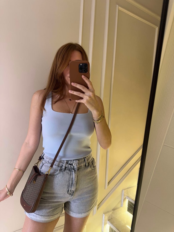 Askılı BluzBebe Mavi Çift Kat Pamuk Askılı Atlet