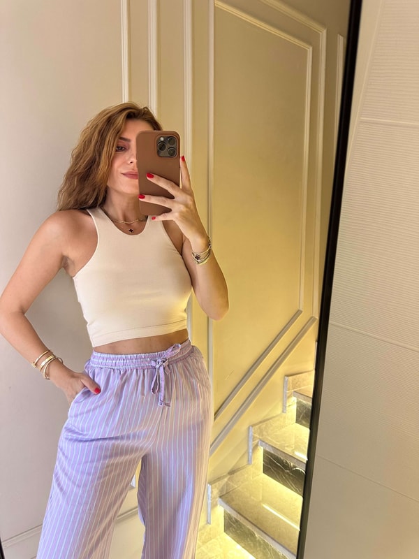 Crop BluzBej Kolsuz Crop Top