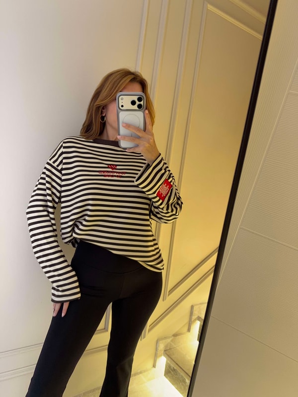 Bisiklet Yaka SweatshirtEtiket Detay Too Focused Sweatshirt - Kahve