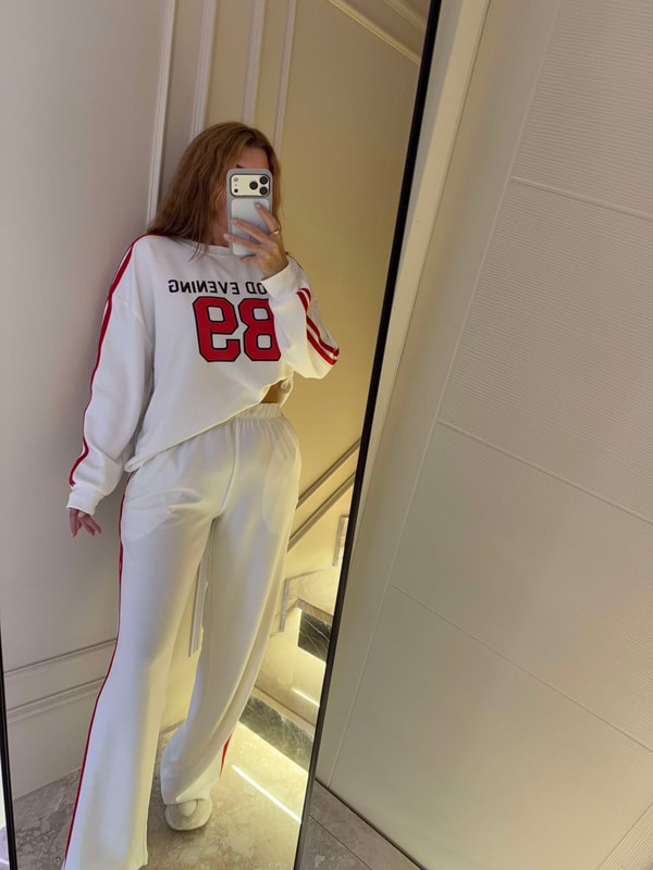 Alt Üst TakımKadın 89 Şeritli Alt Üst Takım - Beyaz