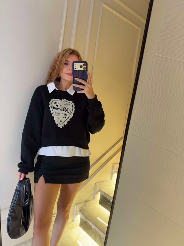 Polar SweatshirtKadın Gömlek Yaka Polar Sweatshirt