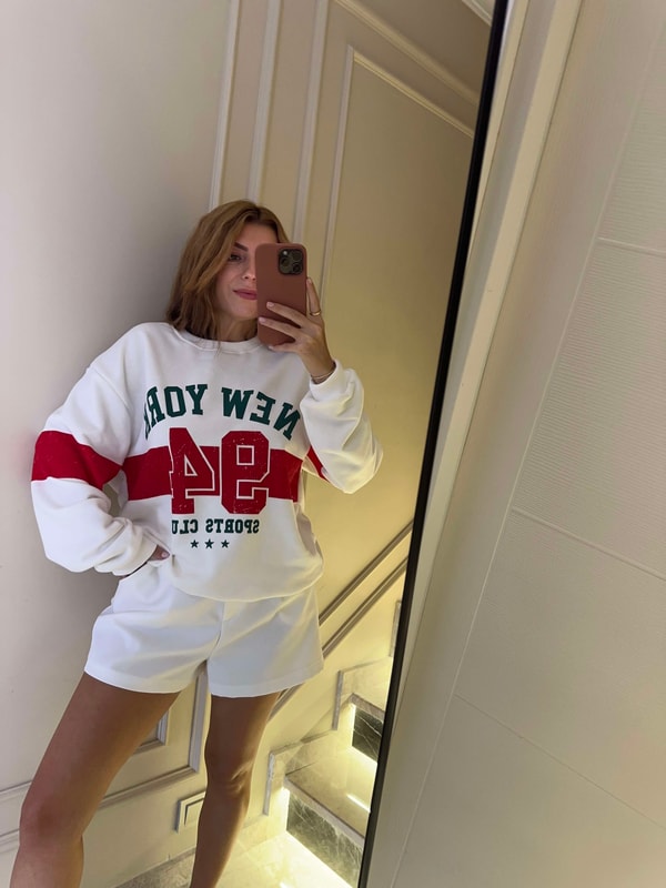 Bisiklet Yaka SweatshirtKadın New York 94 Oversize Sweatshirt
