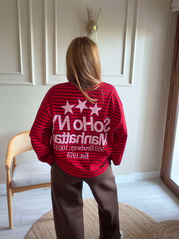 Baskılı SweatshirtKadın Ön Arka Soho Baskılı Sweatshirt