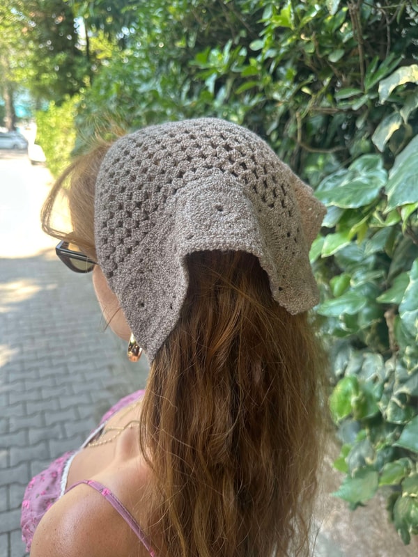 AKSESUARKahve Triko Bandana