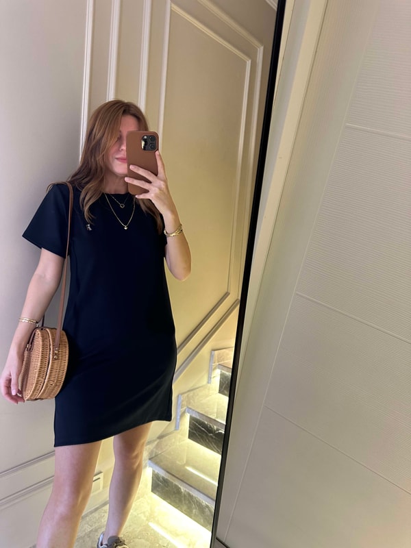 ELBİSELacivert Nakış Detay Basic Elbise