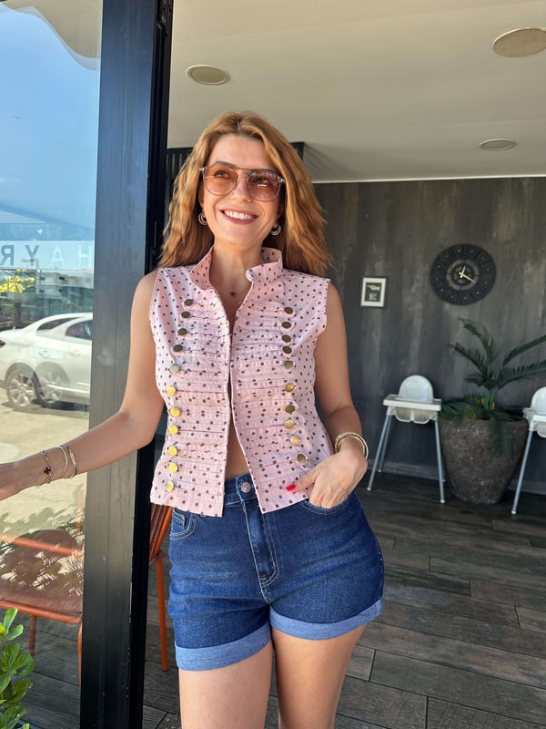 YelekPembe Puantiyeli Yelek
