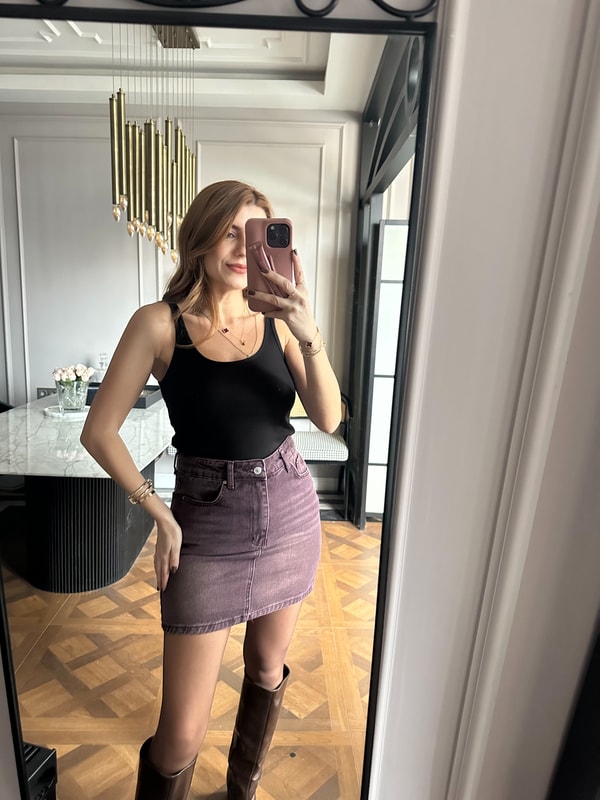 Askılı BluzSiyah Askılı Oyuk Crop Bluz
