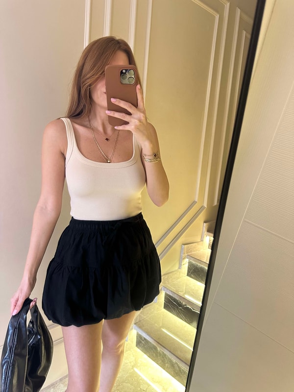 EtekSiyah Balon Mini Keten Etek