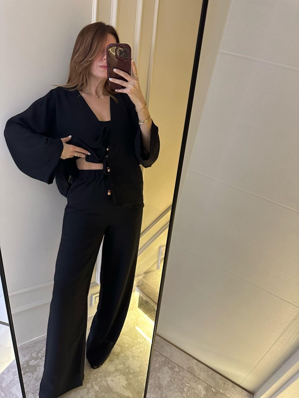 Kimono TakımSiyah Kimono Takım