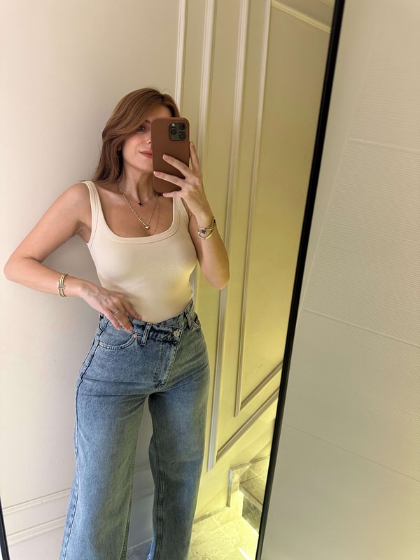 Askılı BluzTaş Pamuk Askılı Bodysuit Zıbın