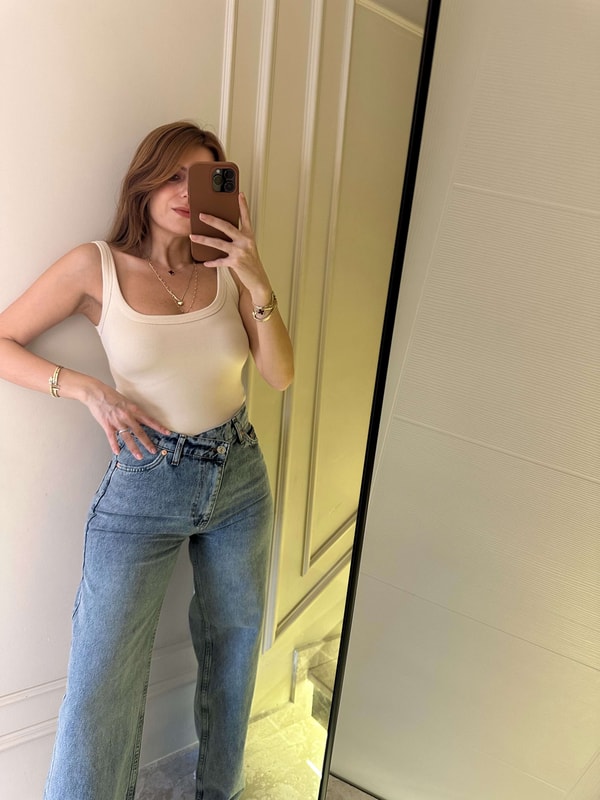 Askılı BluzTaş Pamuk Askılı Bodysuit Zıbın