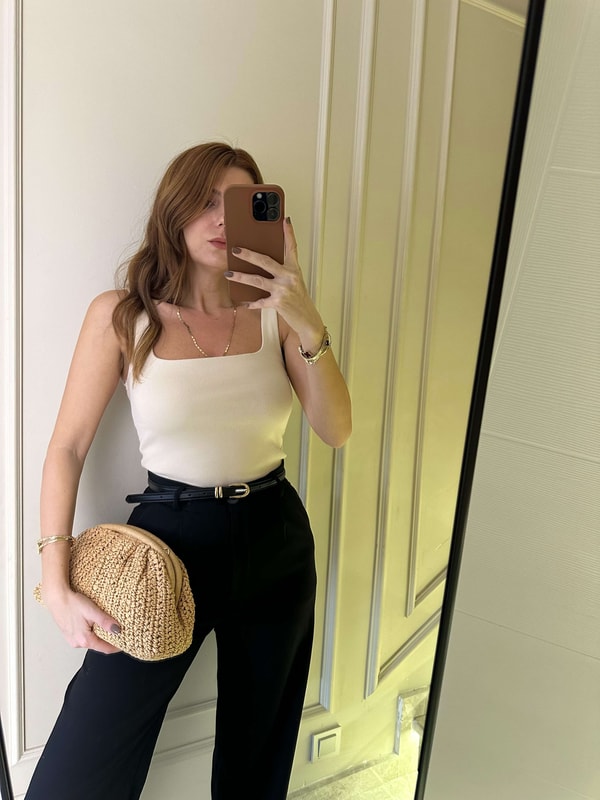 Askılı BluzTen Rengi Çift Kat Pamuk Askılı Atlet