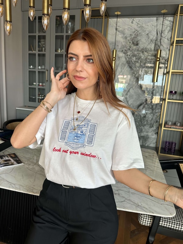 TişörtThe Sea Side Nakışlı Tshirt