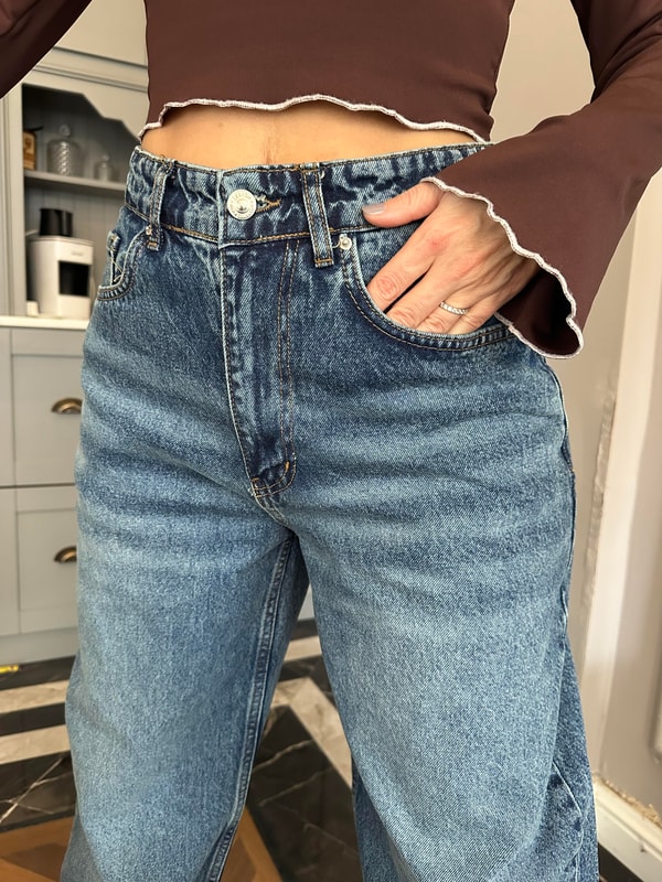 JeanTint Yıkama Barrel Jean