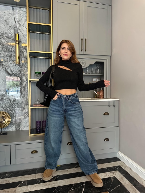 JeanTint Yıkama Barrel Jean
