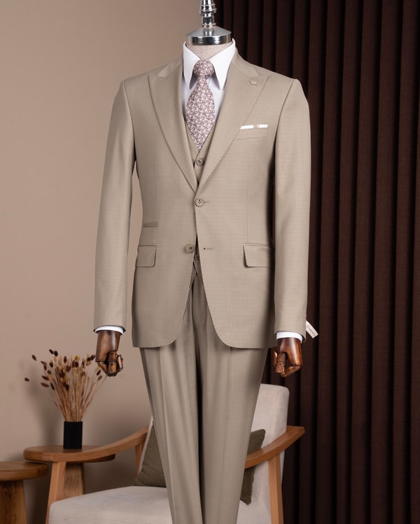 Slim fit erkek sivri yaka çift taraflı ceket yelek pantolon takım elbise yeşil T20116-28