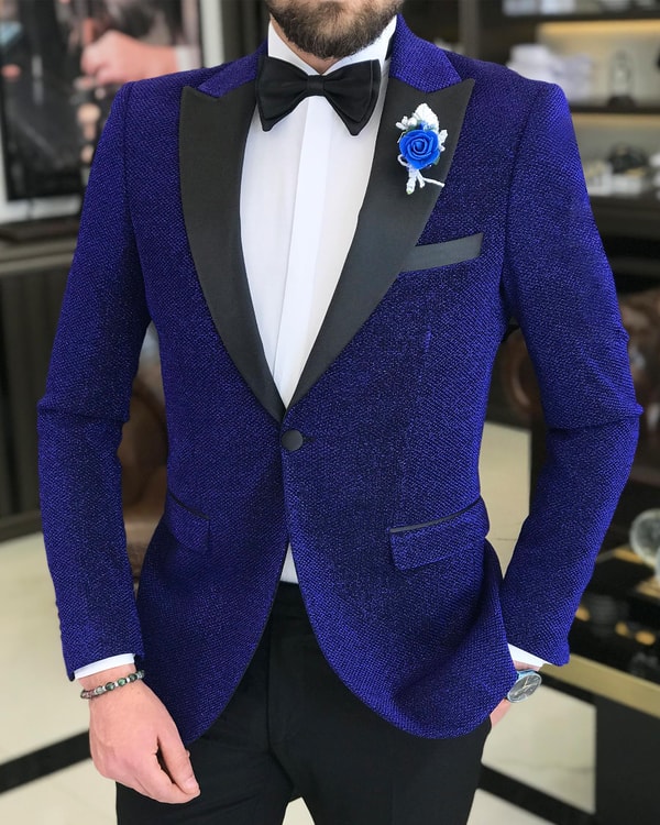 İtalyan kesim erkek ceket pantolon damatlık set Saks T7502
