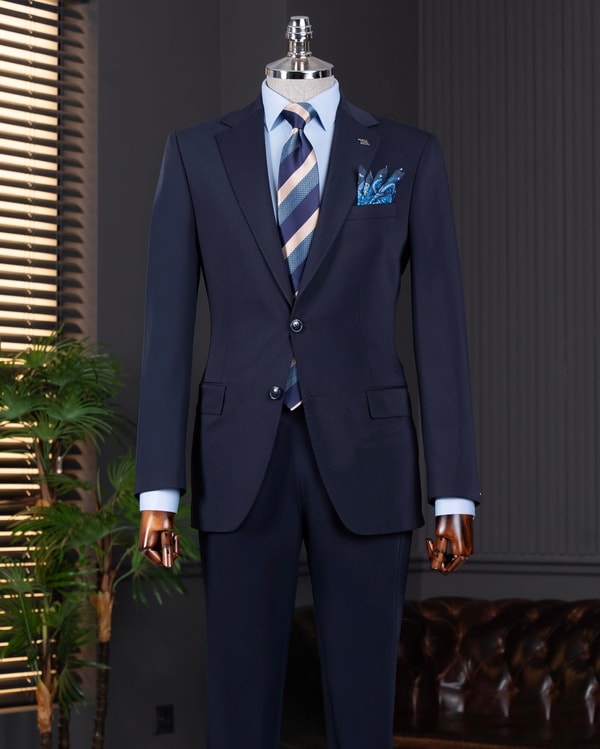 İtalyan stil slim fit ceket pantalon takım elbise lacivert T14001