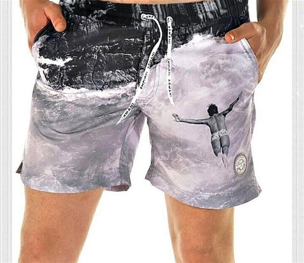 Slim Fit Deniz Şortu Antrasit T7794
