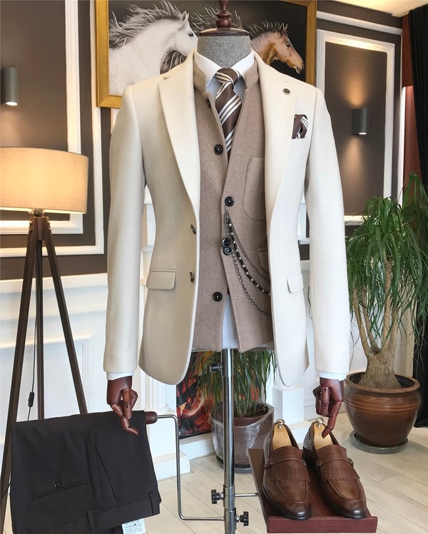İtalyan stil erkek slim fit kruvaze tek ceket siyah T6451 · 4