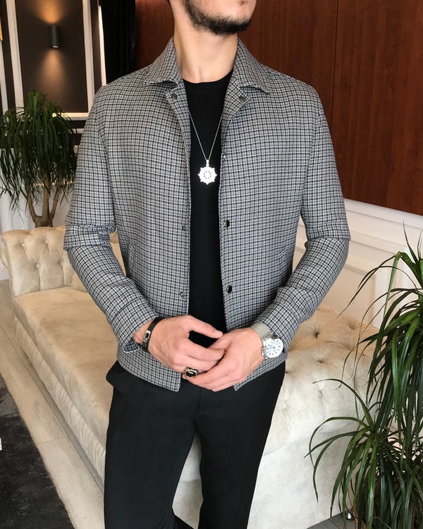 İtalyan stil slim fit mevsimlik erkek mont ceket çok renkli T6302 · 4