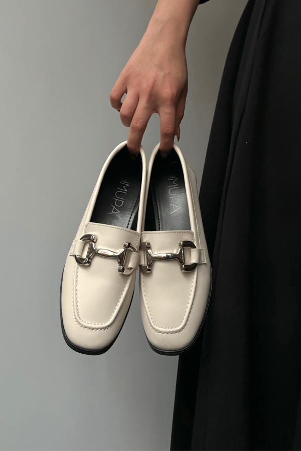 Kadın Tokalı Loafer BEJ