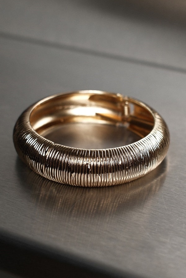 Kelepçe Bileklik - Gold