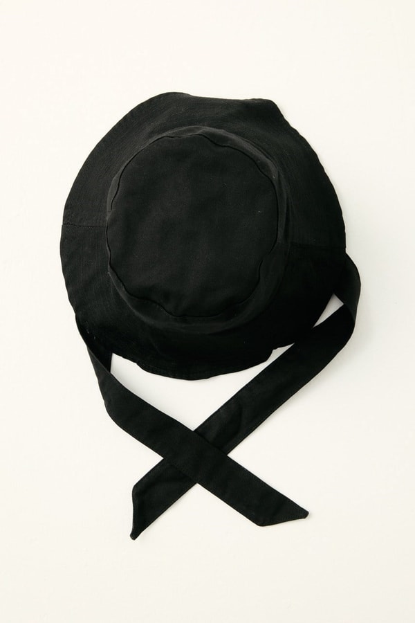 Bağlama Detaylı Bucket Şapka - Siyah