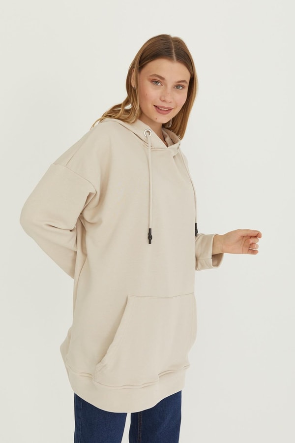 Basic Sweatshirt - Bej